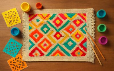 Transform Your Space with a fabric paint rug for a DIY Colorful Makeover